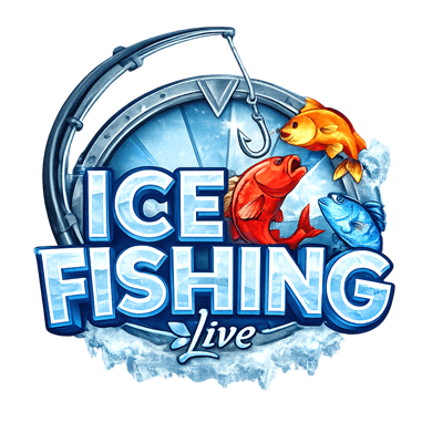 Ice Fishing zimski ribiški avtomat z bonus funkcijami in ledeno tematiko